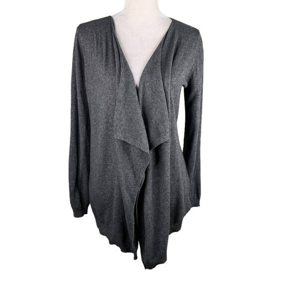 Boden Open Sweater Waterfall Cardigan Gray 10 Lightweight - Picture 6 of 14